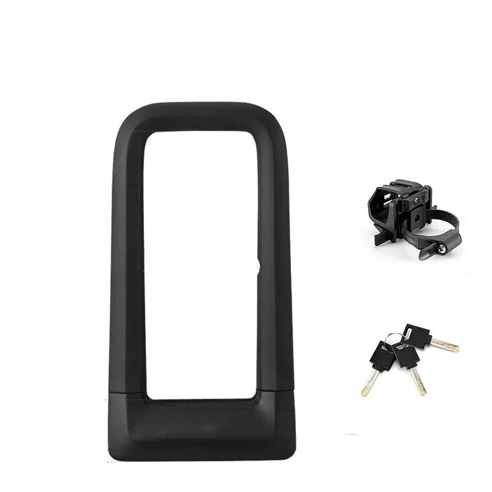 Motorcycle Handlebar Lock Silicone U-Shaped Lock Resistant to Hydraulic Shear Motorcycle Anti-Theft Motorbike Lock Security(RKS626-BK)