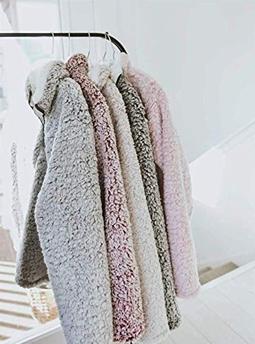 MIROL Women's Long Sleeve 1/4 Zipper Pullover Sherpa Fleece Winter Oversized Outwear Sweatshirt Coat with Pockets (M, Beige)