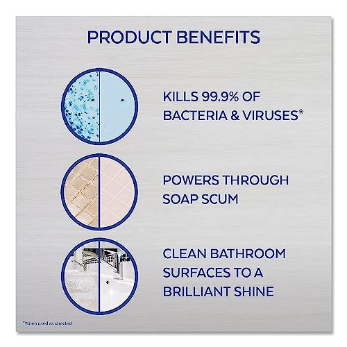 Image of Lysol Bathroom Cleaner Spray, for Cleaning and Disinfecting, Bleach Free (Contains Hydrogen Peroxide), Cool Spring Breeze Scent, 22oz