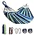 Colel Hammock, Cotton Canvas Hammock Portable Camping Hammock with Carrying Bag Two Anti Roll Balance Beam Metal Carabiner Ropes and Tree Straps for Travel Patio Garden
