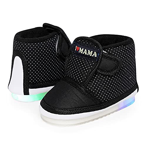 CHIU Kids LED Light Shoes with Chu Chu Musical Sound for Baby Boys and Girls (Black, 21-24 Months) 7 51KHYw22I3S