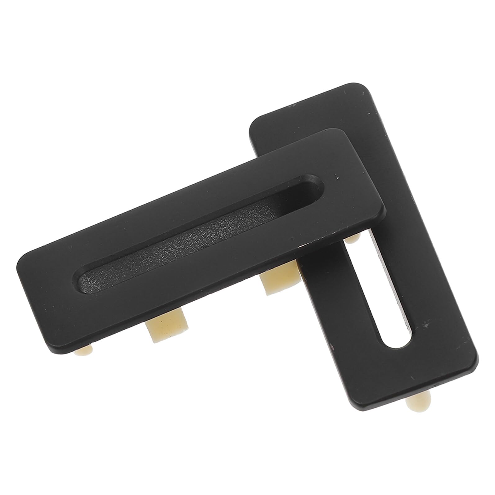 Angoily 2pcs Rectangular Bathroom Sink Overflow Hole Cover in Black Copper, Sturdy and Sturdy Material for Home and Commercial Use, Modern Decorative Basin Overflow Cap for Wash Basin