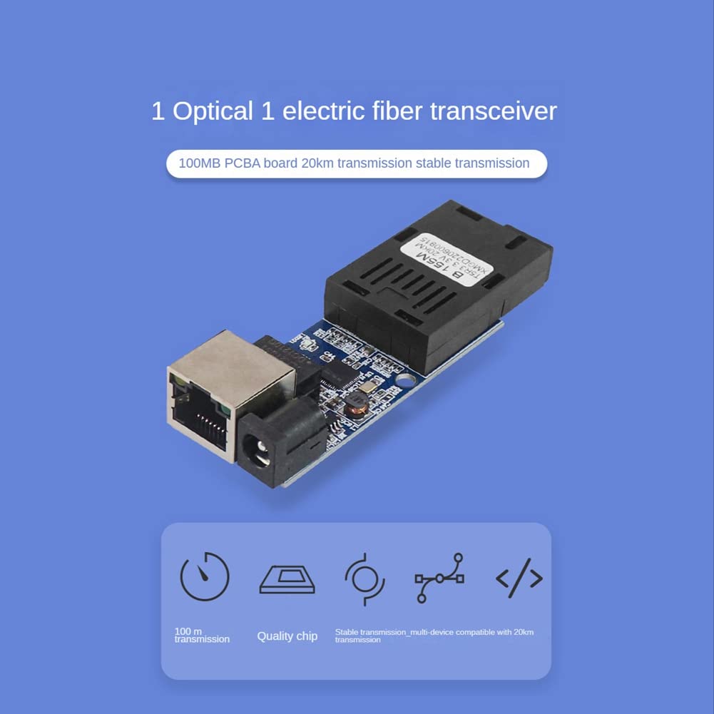 10Pairs Fiber Optical Media Converter 10/100Mbps Single Mode Single 20Km Fiber SC Port Fiber Switch