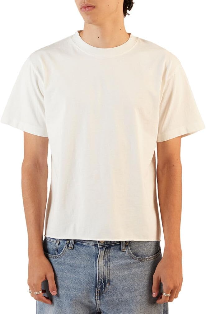 Buy PacSun Men's White Premium Cropped T-Shirt at Ubuy Oman