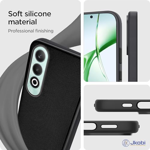 Image of Jkobi Back Cover Case for Oneplus Nord CE 4 (Textured Grip Design | Camera Protection | Slim and Light Weight | Soft Touch and Feel | Black)