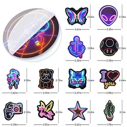 Aufkleber 200 Stück Neon Sticker Set Wasserfeste Vinyl Sticker Decals Coole Graffiti Sticker für Laptop Skateboard Scrapbook Trinkflasche MacBook IPad Handy Tagebuch Tassen Moped Fahrrad Koffer usw
