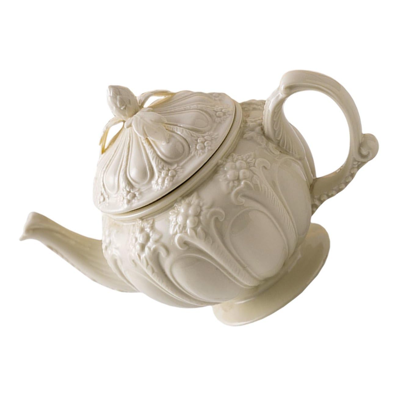 Cabilock Vintage Beigeton Geprägtes Design, aus Kaffeekanne, Keramik Großer