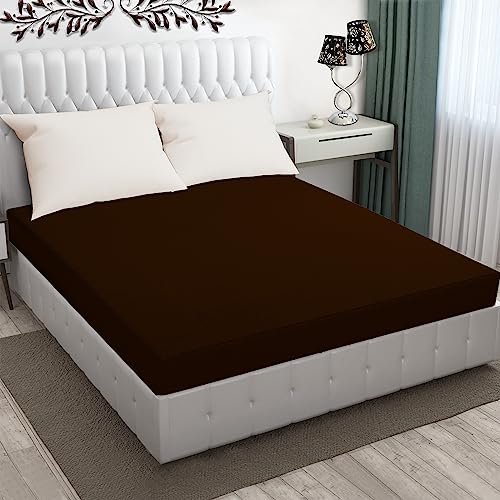 Image of Dream King Luxury Being Terry Cloth Fitted Mattress Protector Single Bed | Waterproof Ultra Soft Mattress Cover | Hypoallergenic Bed Cover 66X75 inch (Coffee)