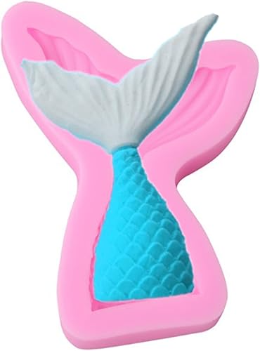 Miniatura 3 de Moldes de silicona para hornear, juego de 3 piezas de moldes de cola de sirena para fondant, serie Ocean, moldes de estrella de mar para galletas,