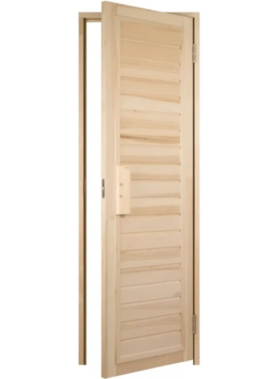 Sotra Saunatür aus Lindenholz 70x190 cm – Vollholz Saunatür massiv, universal Links/Rechts, hitzebeständig, ohne Schwelle, für Innen- und geschützten Außenbereich
