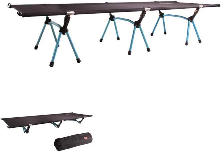 Folding Camping Bed Cot with Carry Bag 120Kg Load 195×65×38cm Single Cot Portable Bed for Travel Outdoor Fishing