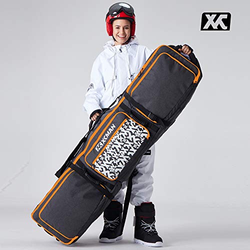 XCMAN Roller Snowboard Bag with Wheels Adjustable Length for Air Travel - Extra