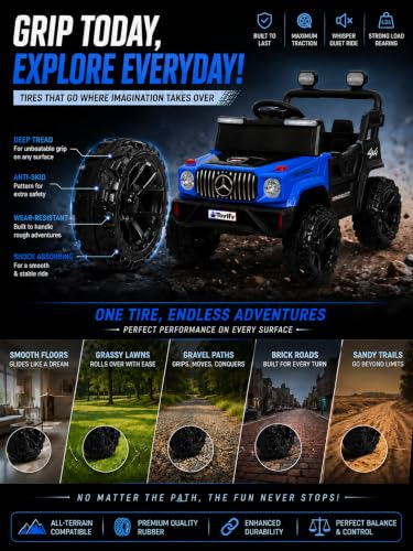 Image of Battery Operated Jeep for Kids 1,2,3,4,5,6 Years | Electric Car for Kids | Ride on with Music & Light Electric Car Jeep for Boys Girls | Birthday Gift