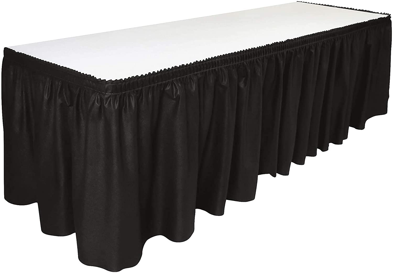 SeeWonder Disposable Reusable Rectangular BPA-free-Plastic Table Skirt, 29inx14ft