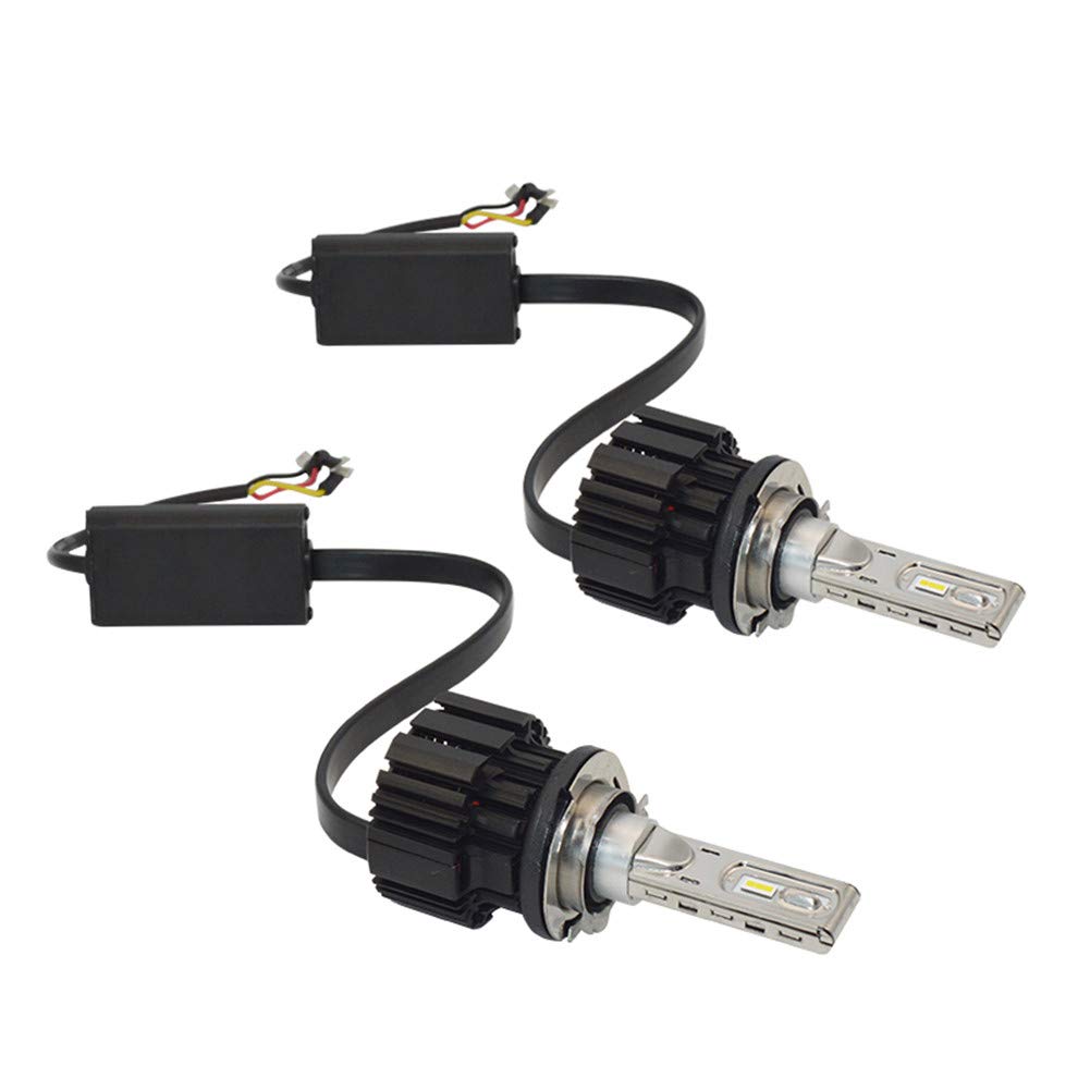Bombilla H15 LED LED Coche Faros Delanteros Bombillas 13600LM, Reemplazo de la Luz Halógena, Xenon Blanco 6500K 12V, 2 Lámparas