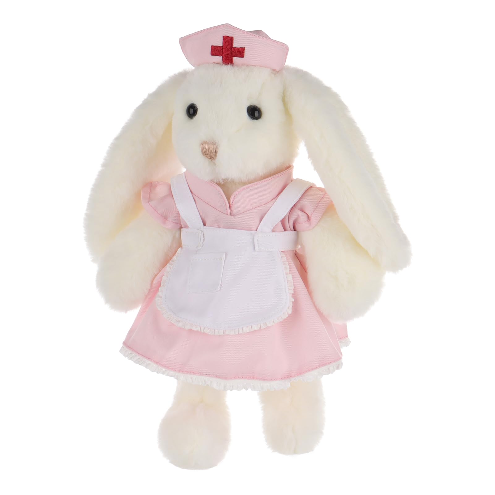 Apricot Lamb Peluche di coniglio sorella per bambini, morbido e carino, per bambine e ragazzi, coniglio soffice, sorella, rosa, 21 cm