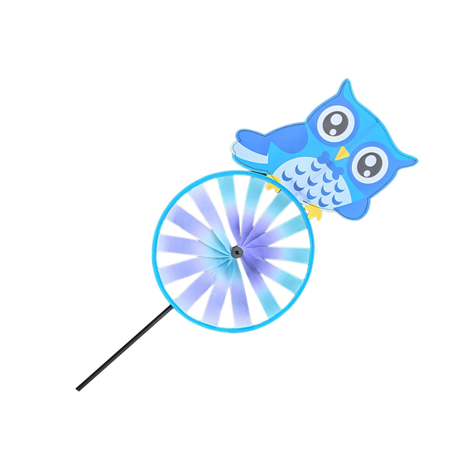 carotoe Owl Animal Winds Spinner Colorful Moving Decoration Weather Resistant Simple Ground Stake for Garden Outdoor Space None Toxic Owl Windmill Kids Gift