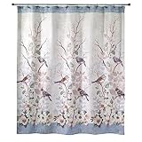 Avanti Linens - Fabric Shower Curtain, Nature Inspired Bathroom Decor (Love Nest Collection, 72')