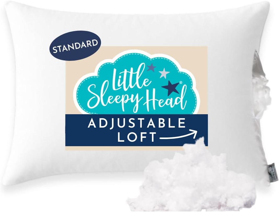 Standard Pillow for Sleeping, Adjustable Loft Bed Pillow with Hypoallergenic Down-Like Fill, Hotel Quality Comfort, Soft or Firm Support - Standard Size Pillow 1 Pack, 20x26