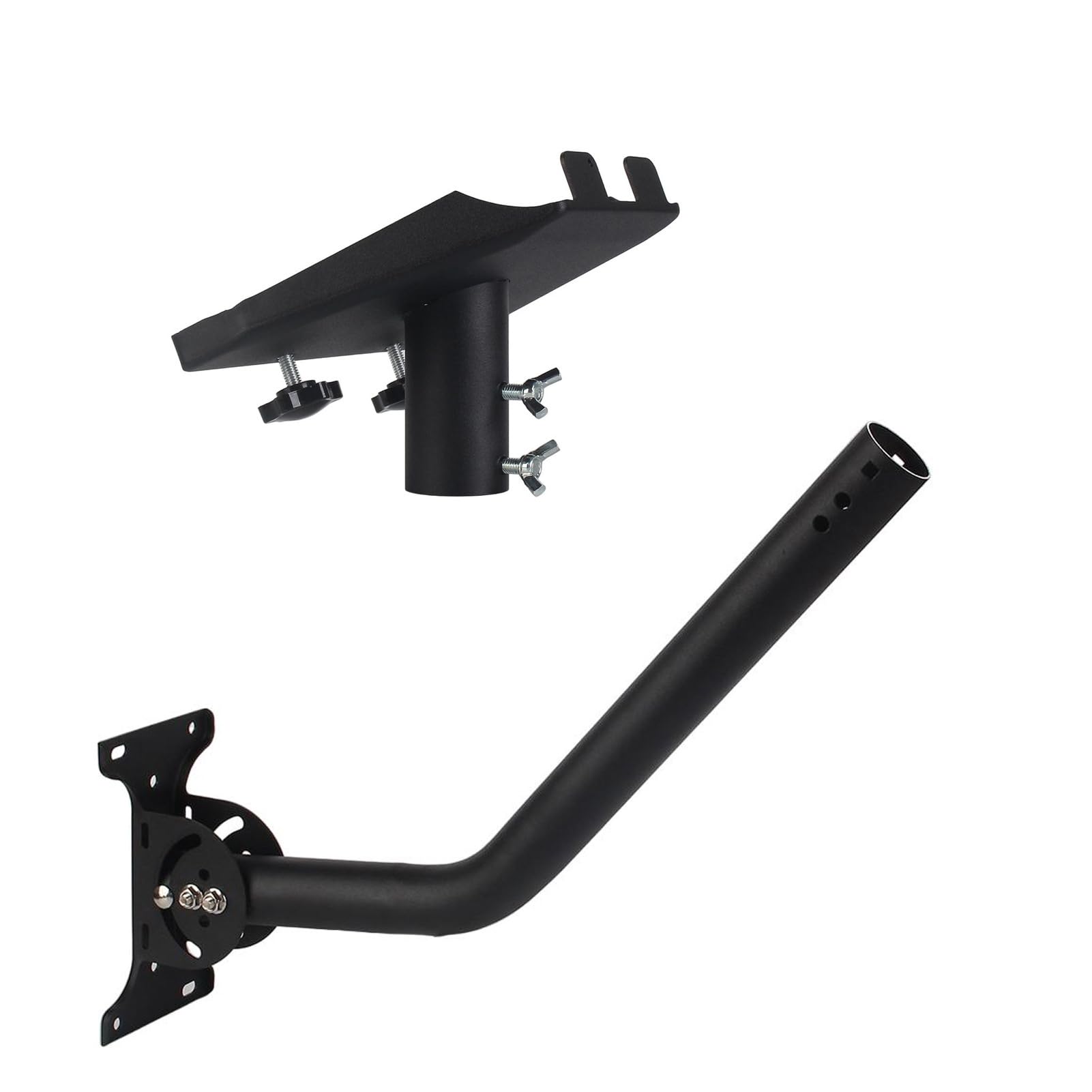 TWISAXC Robust Satellite Receiver Wall Mount Bracket For Pole Installation Ensuring Sturdy Construction With Adjustable Features Compatible With V3 Standard, Elbow