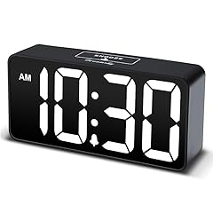 Dream Sky Small Digital Alarm Clock for Bederoom, Large Big Numbers Display with Dimmer for Living