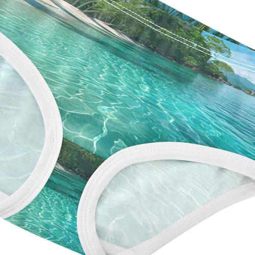 Cotton Girls Underwear Toddler Tropical Beach Palm Trees Coast Girl Panties Cute Artistic Kids Briefs Undies 2t4