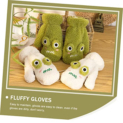 Homoyoyo 1pair Cartoon Frog Gloves for Boy Girl Warm Mitts Moderate Thickness for Easy to Accessories for Boys and Girls4