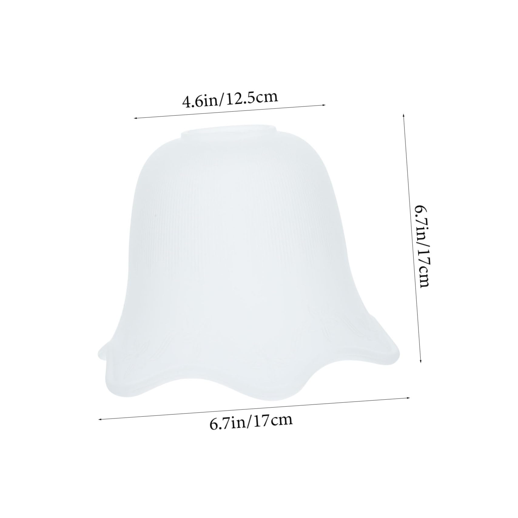 Abat-jour en Verre Décoratif Créatif Blanc, Lot de 2 Pièces