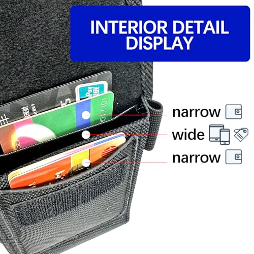 Aokotiyi Coldre de nylon para celular – Compatível com iPhone 17/16/15/14/13/12/11/Xs Pro Max/Plus e Samsung Galaxy S25+/S24+/S23+/S22+ Plus – Capa com clipe de cinto com suporte para cartão, serve