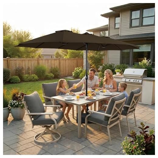 15FT Extra Large Patio Umbrella with Base