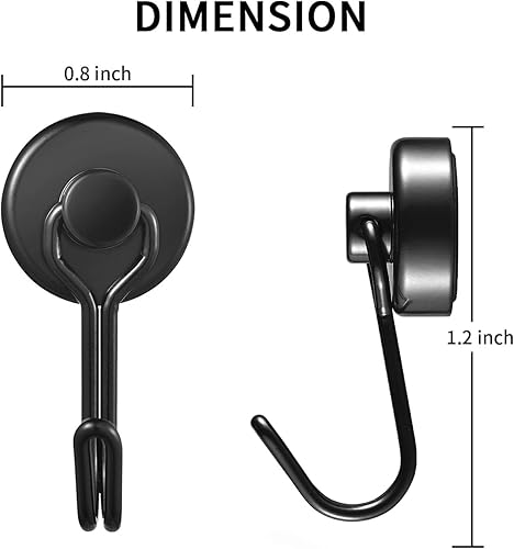 Miniatura 3 de Ganchos magnéticos, gancho magnético de 30 libras para refrigerador, parrilla, soporte, ganchos de imanes resistentes con neodimio, para interiores,
