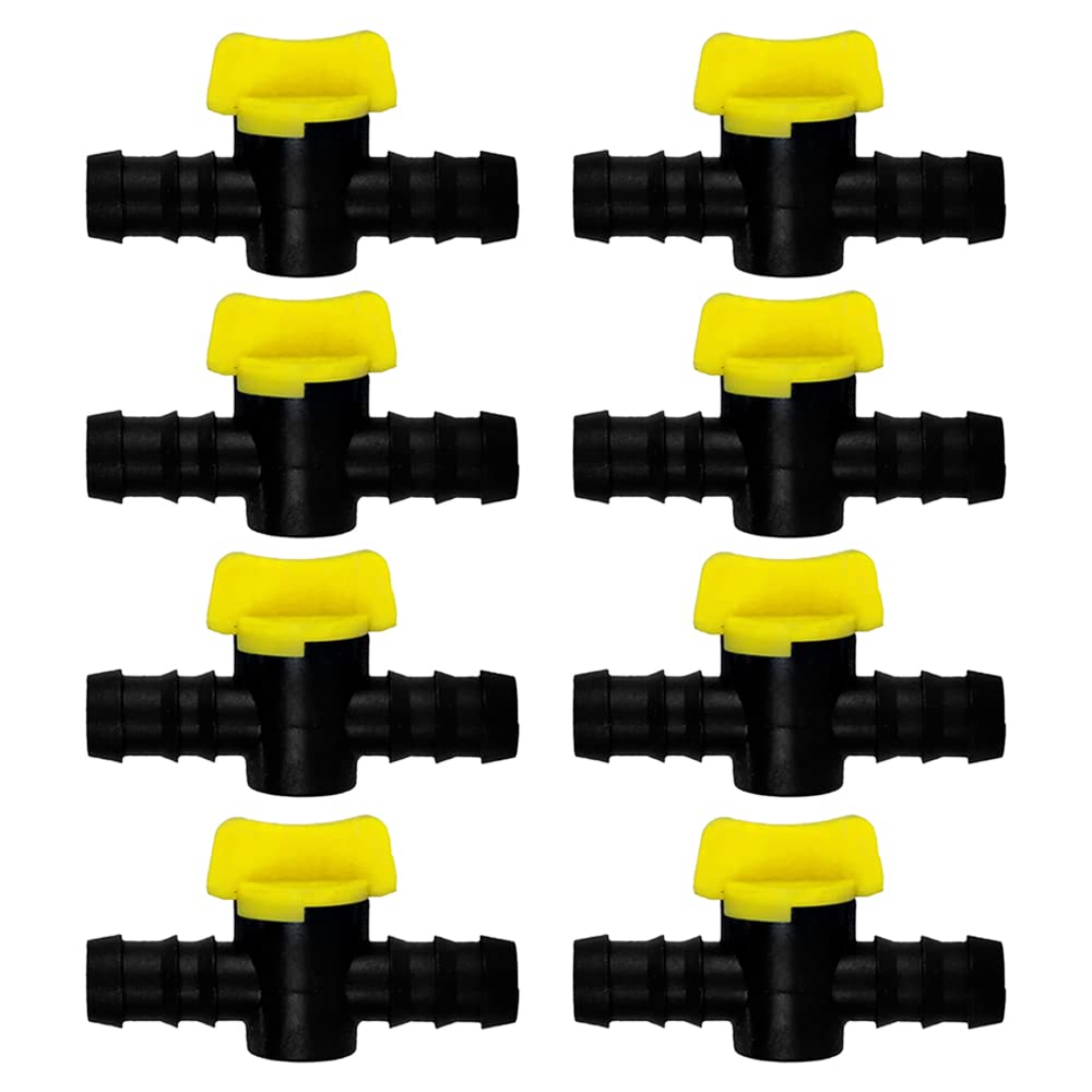 APPSTER Drip Irrigation Accessories 16 mm Plastic Straight Connector with Tap Joiner Regulator Flow Adjustor | Pipe Joint Connectors - (Pack of 10)