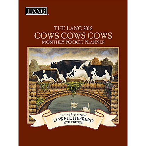 Lang Cows 2016 Monthly Pocket Planner by Lowell Herrero, January 2016 to January 2017, 4.25 x 6.5 Inches (1003168)