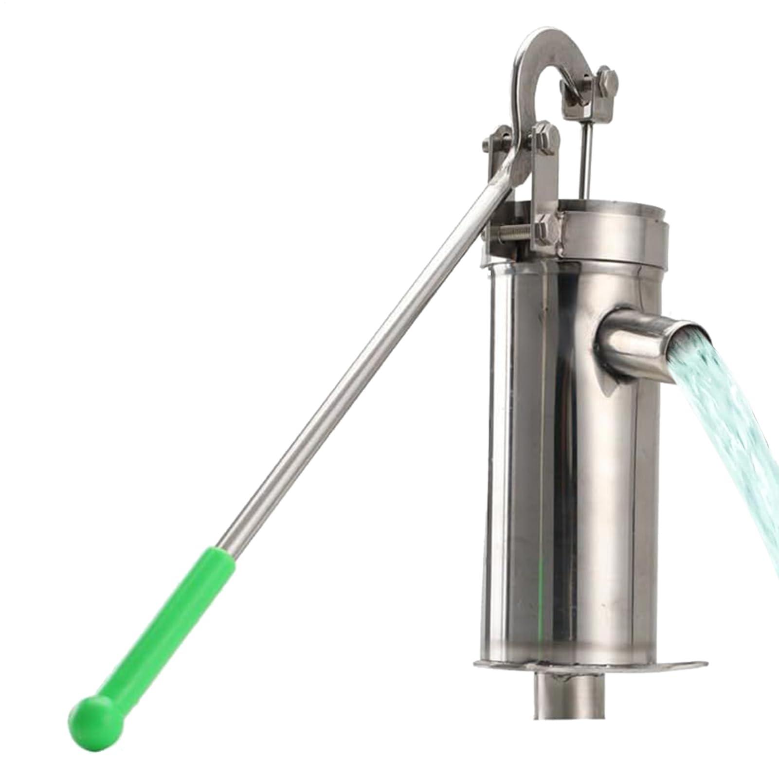 Pompa per pozzo a mano, pompa di trasferimento 'acqua, manuale in acciaio inossidabile, strumento di aspirazione del pozzo, fontana potenziata, peso 1500 g per prato, stagno, irrigazione