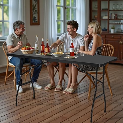 Table plastique robuste VEVOR 180 cm pliable avec poignée intégrée - 3