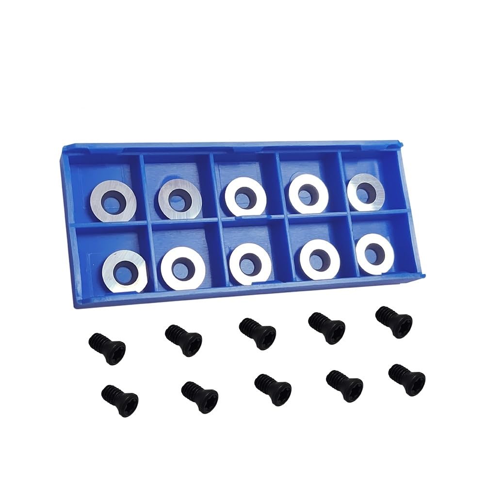 Anygkt 10Pcs Ci3 Round 12X2.5mm Carbide Inserts Cutters Replacement Blades For Diy Lathe Wood Turning Tool Accessories