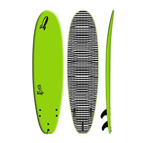 Rock-It 7' SHORTBUS Midsized Soft Top Surfboard, Surf Boards Adults, Innovative Design for Kids and Adults, Tabla de Surf, Beginner Surfboard, Kids Surfboard (Green)