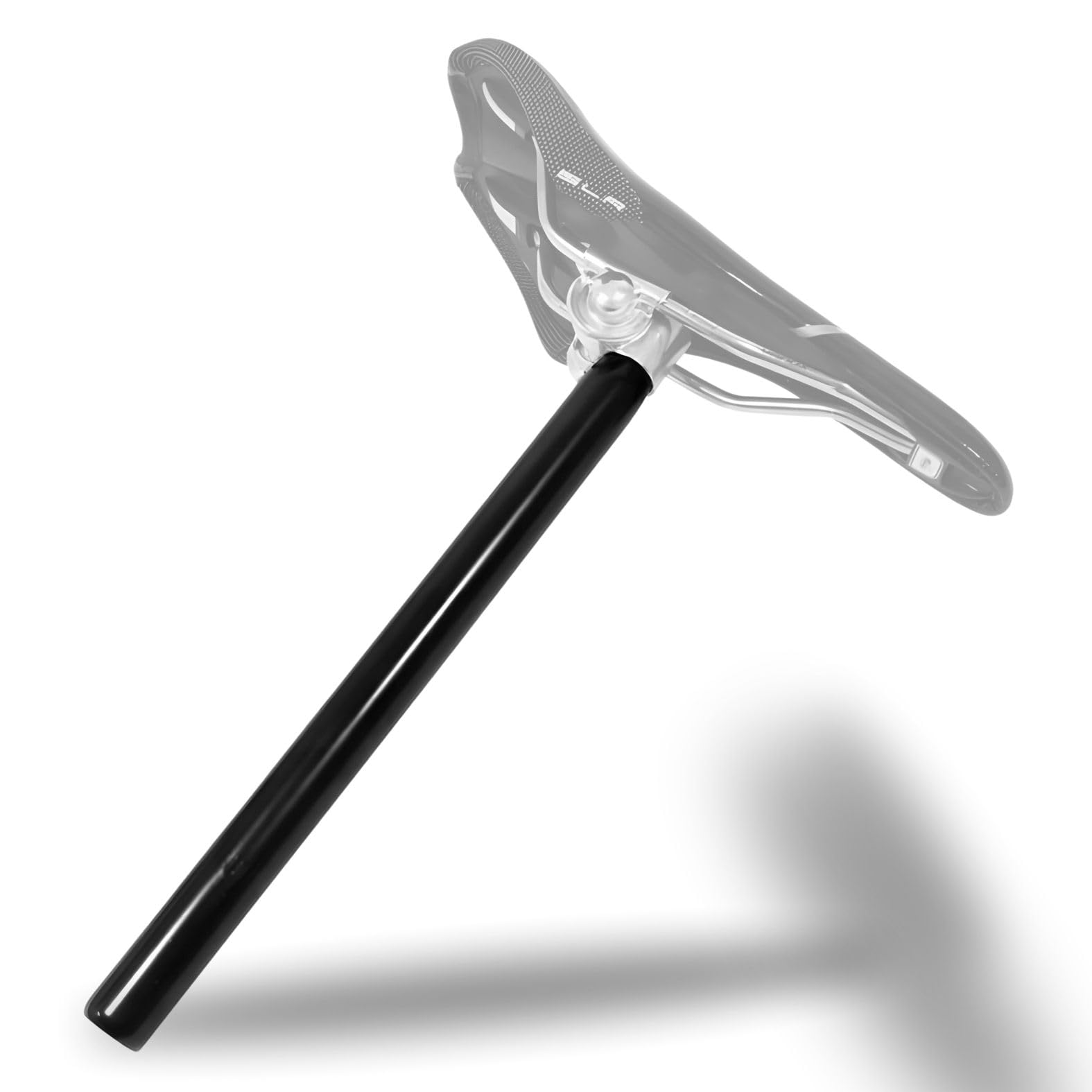 Fahrrad Sattelstütze 25,4mm - Sattelstütze Kerze Stahl Kerzensattelstütze - 330mm Ø 25,4 - Fahrrad Sattelstange Stahl schwarz