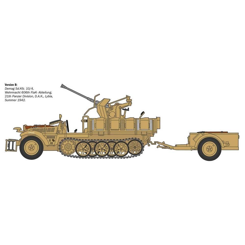 Italeri - I6395 - Maquette - Chars d'assaut - SD KFZ 10/4 avec Flak 30 - Echelle 1:35