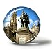 Hqiyaols Souvenir Belgien Antwerpen Magnete Kühlschrankmagnete Andenken Sammlerstücke Reise Geschenk Kreis Kristall 1.9 inches