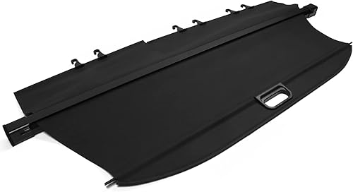 Miniatura 3 de IKON MOTORSPORTS - Cubierta de carga compatible con Toyota Highlander 2014-2019, sin pintar, negro Vinly+barra de aluminio trasera Tonneau cubierta