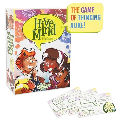 Image of Calliope Hive Mind, Think Alike Party Game, 3+ Players, 300 Question Cards | 1800 Questions, Match Answers to Score, Unlimited Players, For Friends and Family Ages 8+