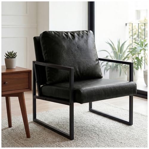 Opiniones y reviews de Sillon Sams de esta semana. 48 Simple Wisdom Sillon Individual,Sillones para Sala,Sillones Individuales Viene con Cojines y Almohadas,Marco de Metal,Material Cuero,60 * 58 * 79 CM,Adecuado para Sala...