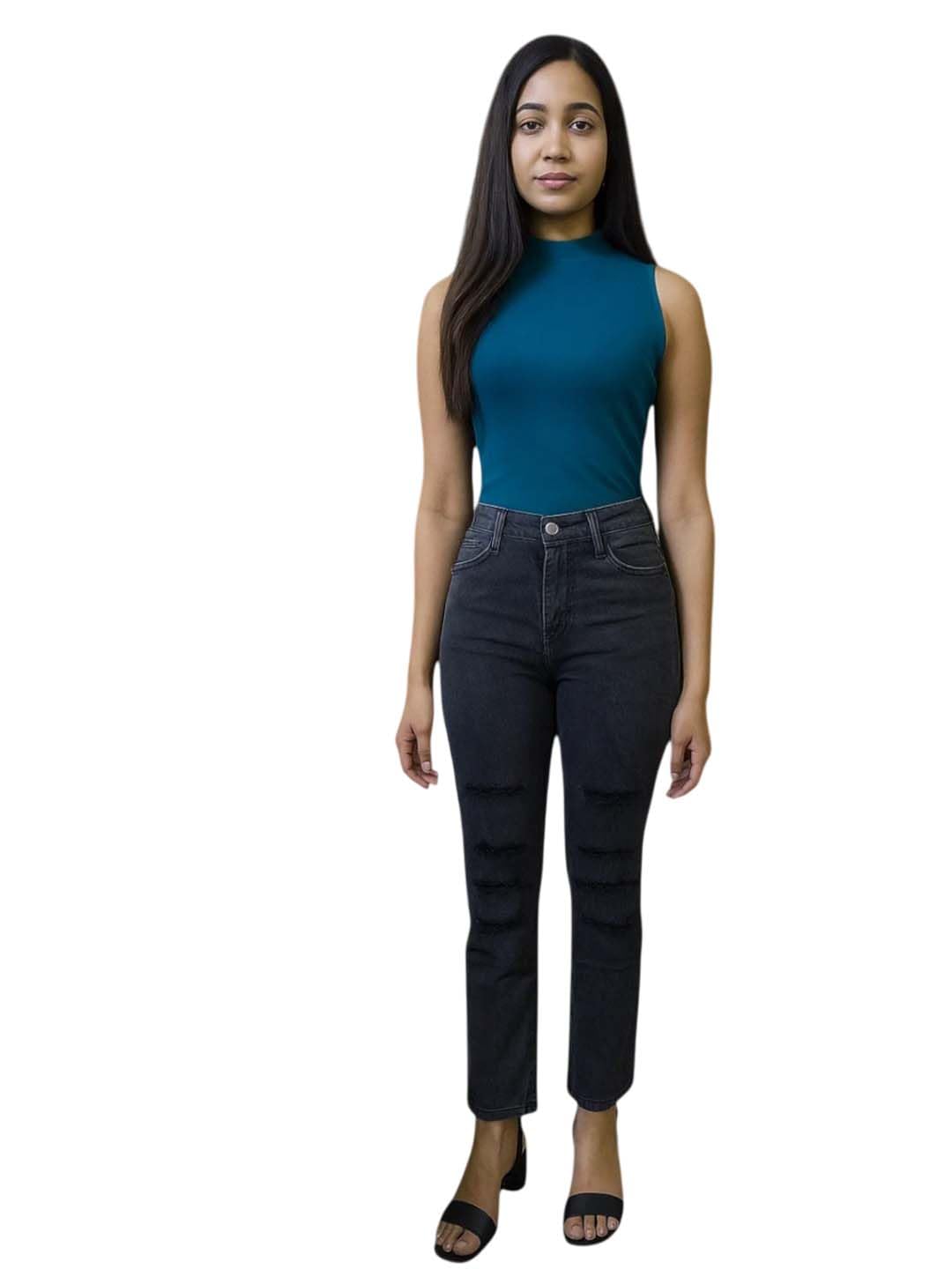kotty Women’s High-Rise Ripped Skinny Jeans – Stretch Denim for Trendy Streetwear, Casual Outfits, and Chic Styling-picture-36