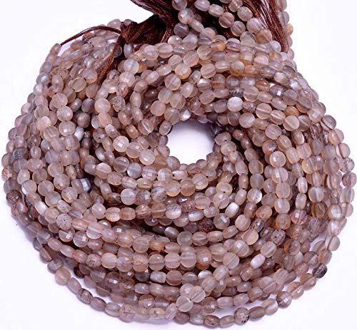 Pierre de lune chocolat facettée de 4mm pour assembler des bijoux bohèmes faits main - 3