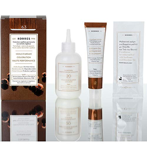 Coloración avanzada Korres Argan 5.0 cubre canas con nutrición profunda 2x145ml 2