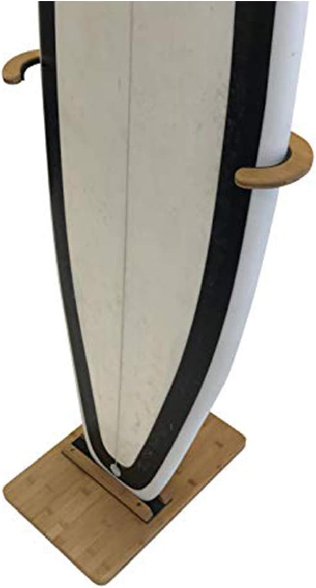 COR Surf Bamboo Surfboard Stand | Premium Standing Rack to Display Your Board