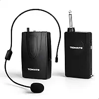 Microfone Sem Fio Headset Profissional P10 Longo Alcance 50m Wireless 2.4GHz Baixa Latência Redução de Ruído para Palestras Igrejas Aulas