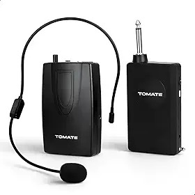 Microfone Sem Fio Headset Profissional P10 Longo Alcance 50m Wireless 2.4GHz Baixa Latência Redução de Ruído para Palestras Igrejas Aulas