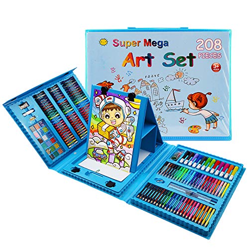 208 Piece Art Set, Artist Sketching Drawing & Painting Set with Case Art Kit for Kids Teens and Adults (Packaging May Vary)